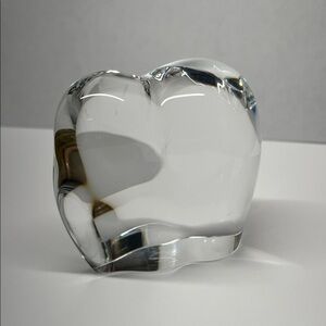 Elegant Clear Glass Heart Sculpture